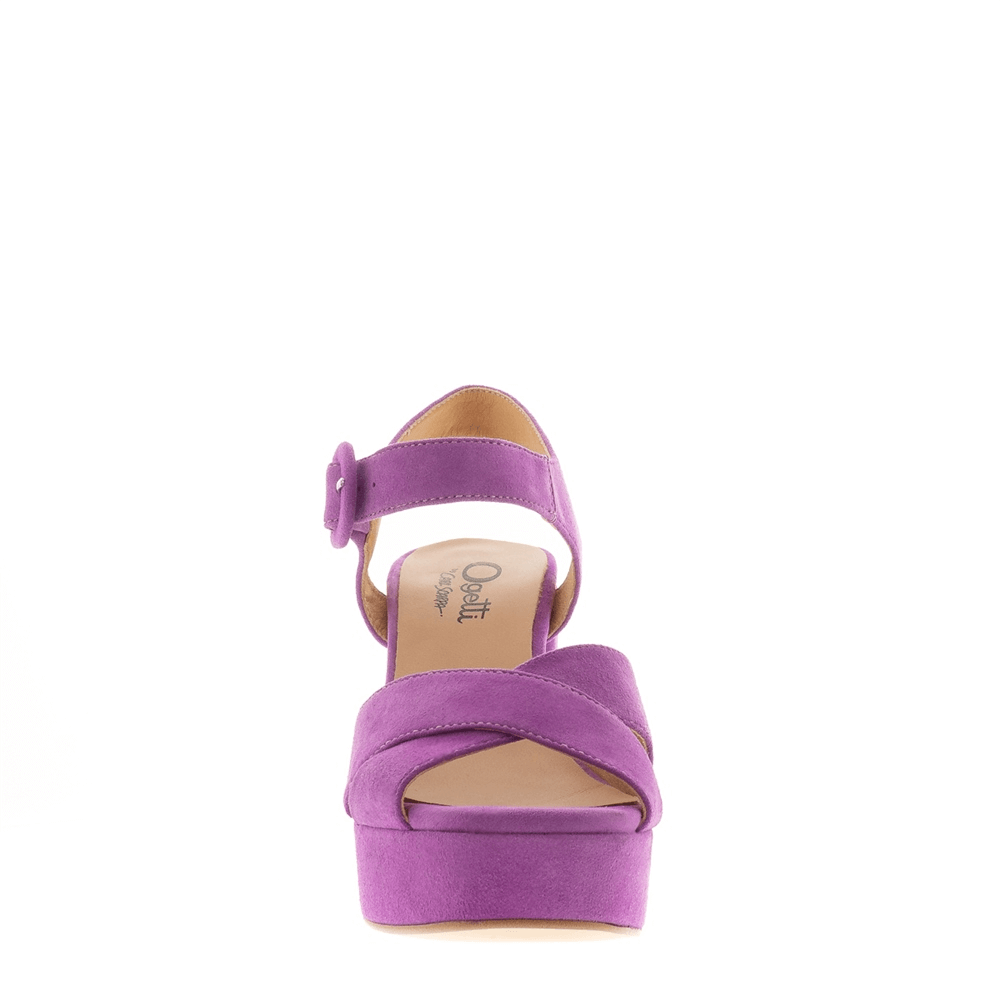 Carl Scarpa Disco Lilac Platform Block Heel Sandals Jarrolds